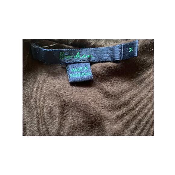 Boden Womens/Teens Faux Fur Vest with one Suede tie in front Size Medium Brown - Picture 6 of 9